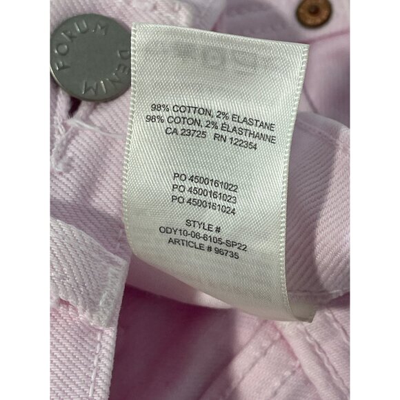 Denim Forum Jeans Size 24 Arlo High Rise Straight 28L Light Pink Denim Classic - Picture 6 of 8